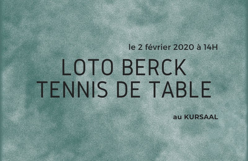 Loto du Berck Tennis de Table