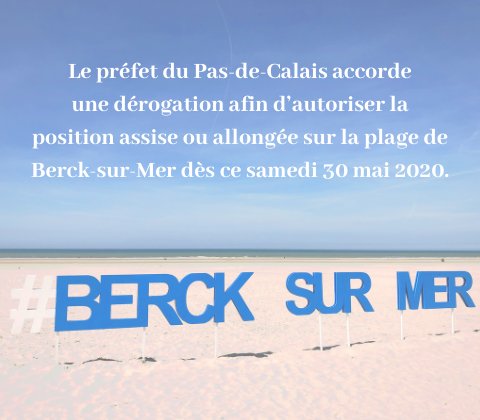 Le préfet du Pas-de-Calais accorde une dérogation afin d’autoriser la position assise ou allongée sur la plage