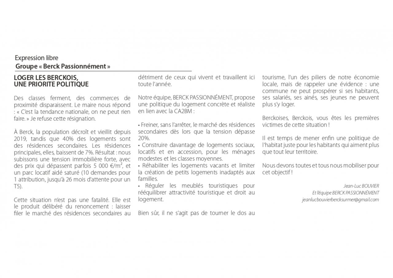 Berck passionn&eacute;ment - sept 2026