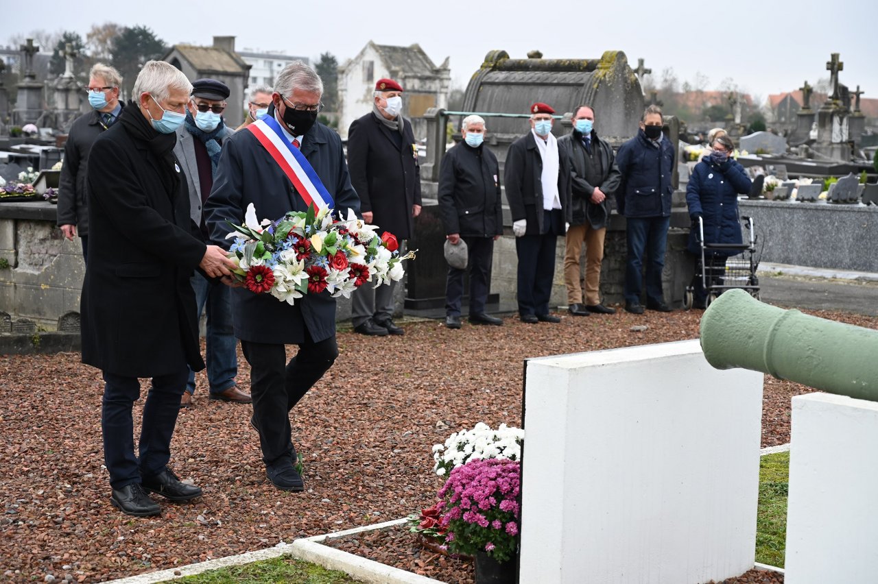 Cérémonie du 11 novembre 2020 au cimetière militaire de Berck-sur-Mer-2